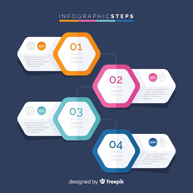 Infographic steps concept