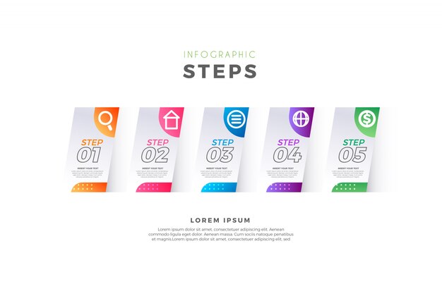 Infographic Steps Elements