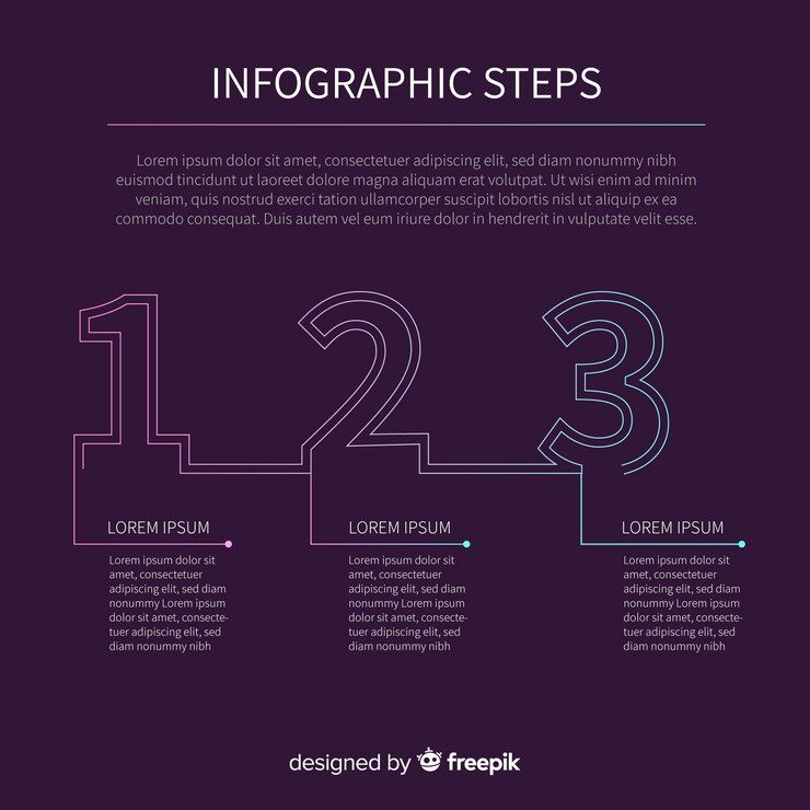 Free Vector infographic steps template flat design