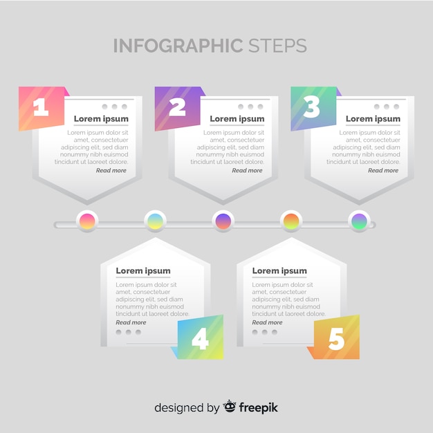 Progettazione piana del modello di punti di infographic