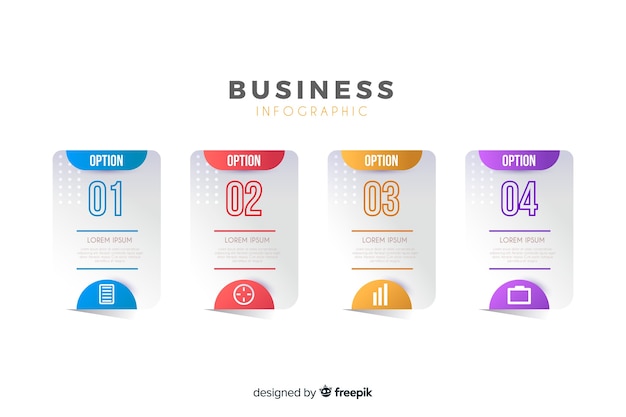 Design piatto per il modello passi infografica