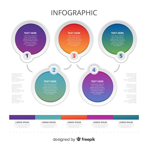 Infographic steps template