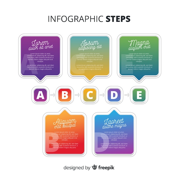 Infographic steps template