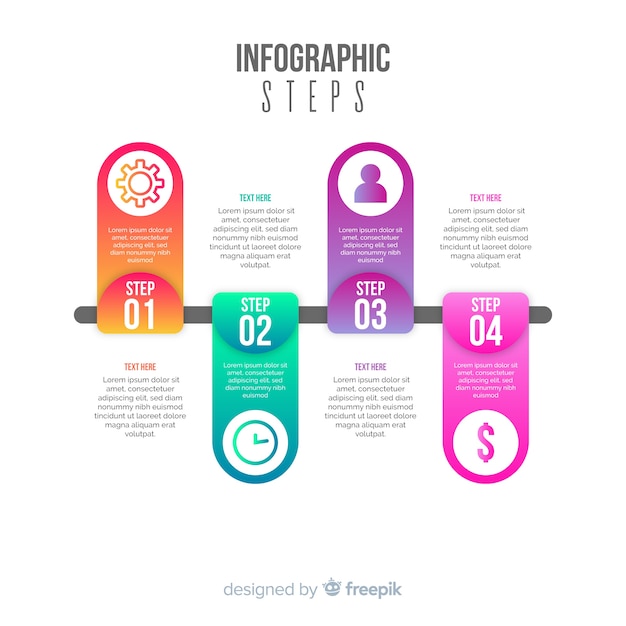 Infographic steps template