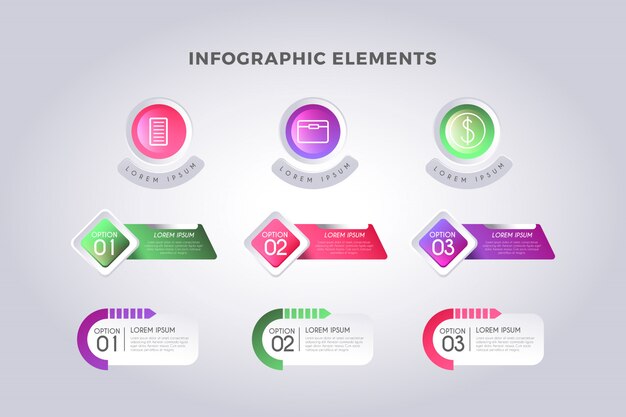 Free vector infographic steps template