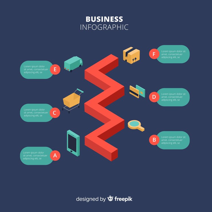 Free Vector infographic steps with isometric view