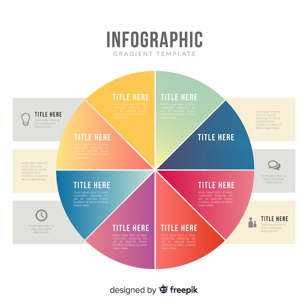 Vettore gratuito passaggi infografica