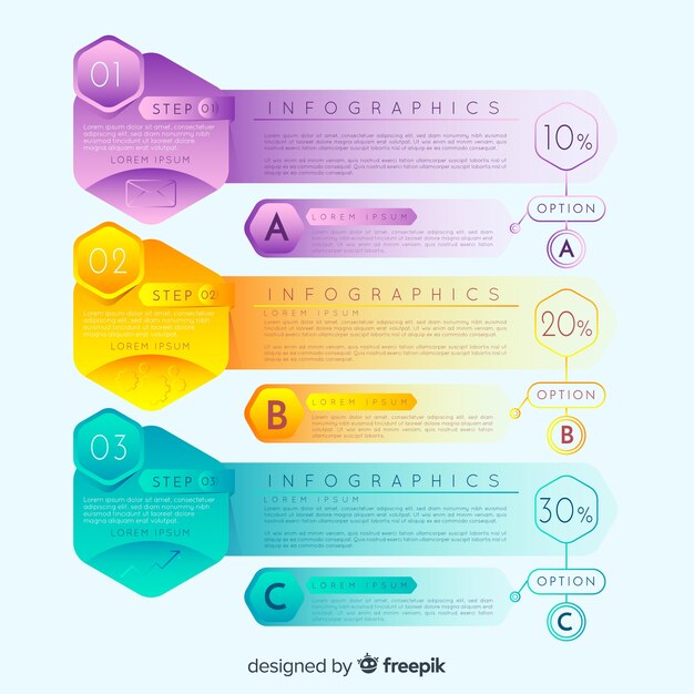 Infographic steps