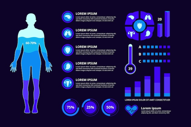 Campo medico stile infografico