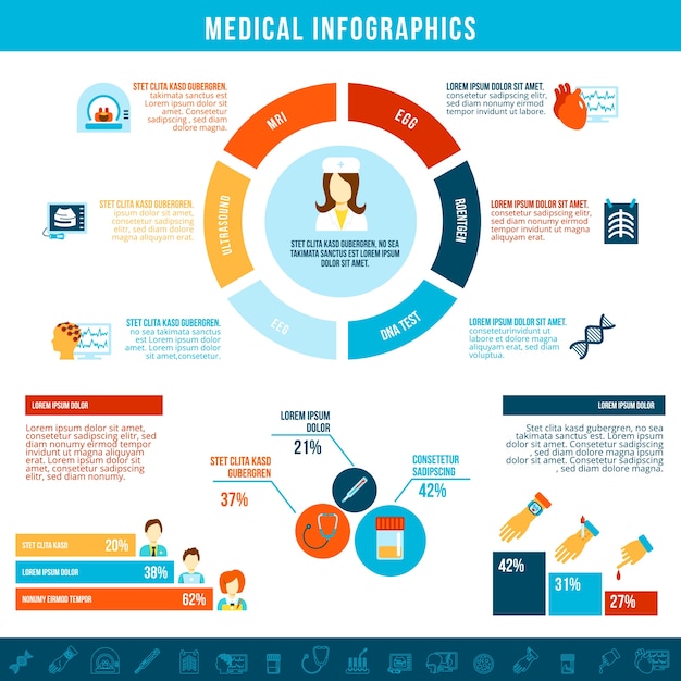 의학에 대한 infographic 템플릿