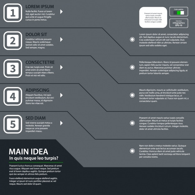 Free vector infographic template design