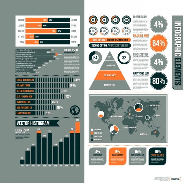 Vettore gratuito disegno del modello infografica