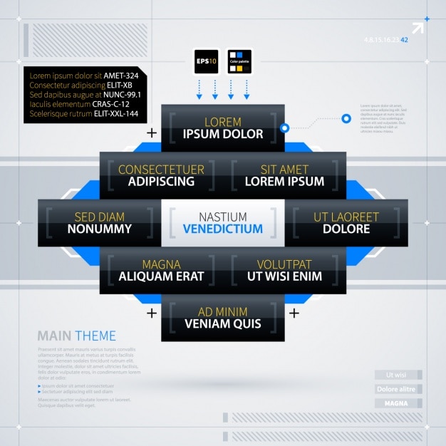 Free vector infographic template design