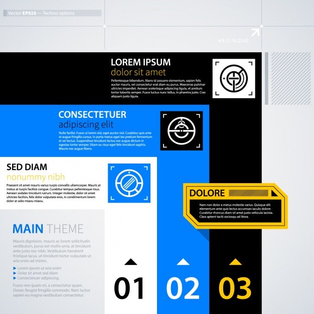 Free Vector infographic template design