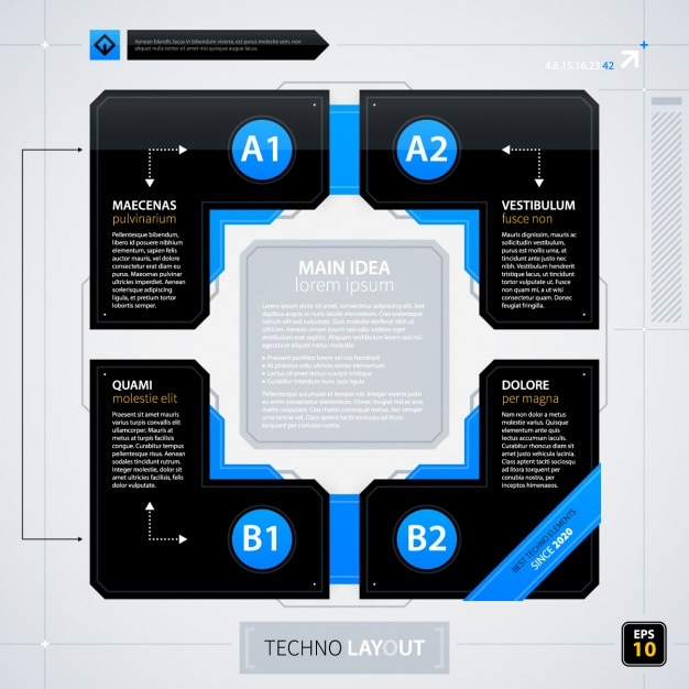 Free vector infographic template design