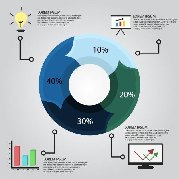 Vettore gratuito disegno del modello infografica