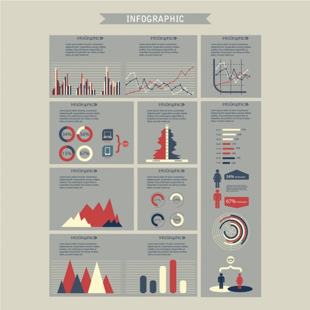 Free vector infographic template design