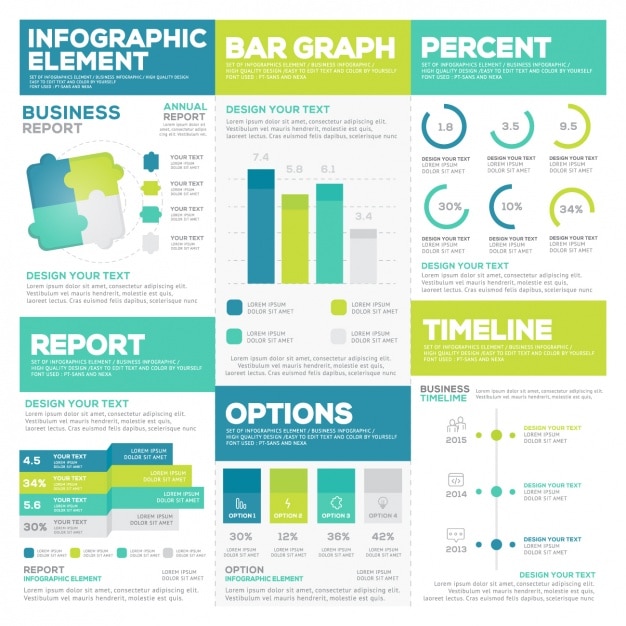 Vettore gratuito disegno del modello infografica