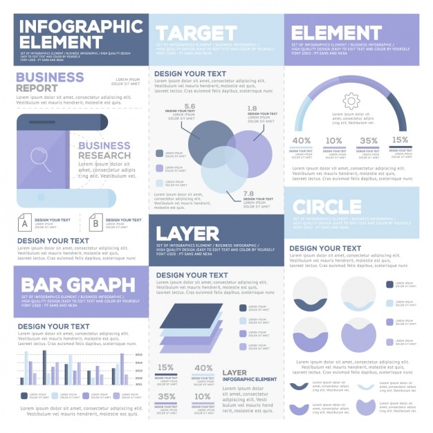 Free vector infographic template design