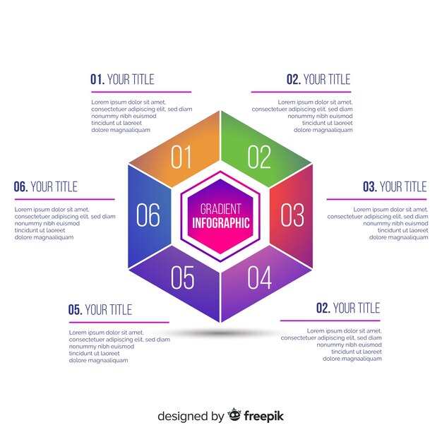 그라데이션 스타일의 Infographic 템플릿