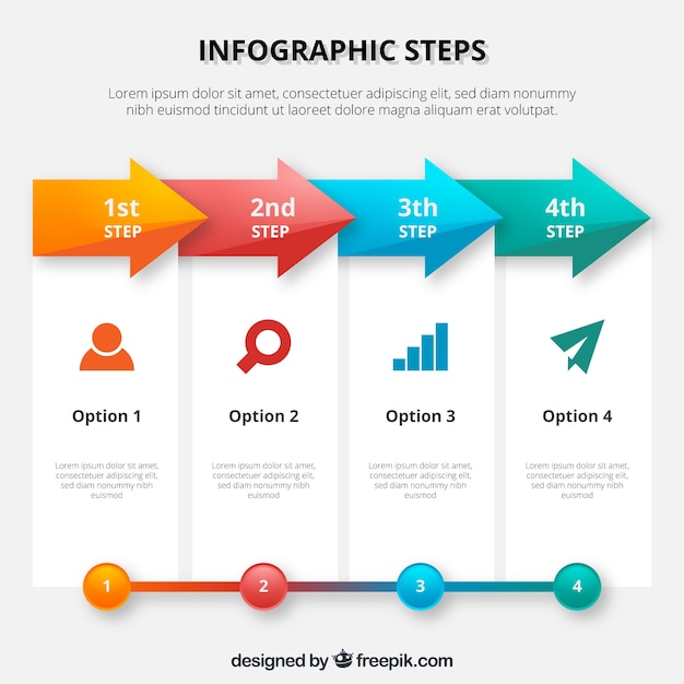 Бесплатное векторное изображение Инфографический шаблон в стиле баннера