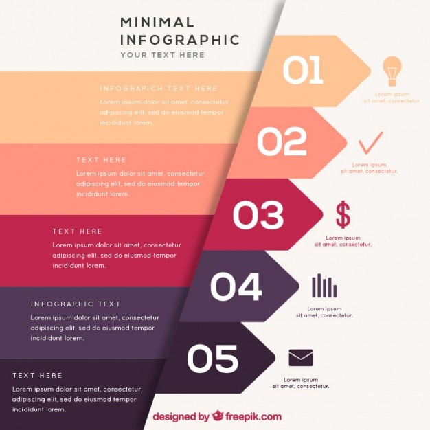 Free vector infographic template in minimal style