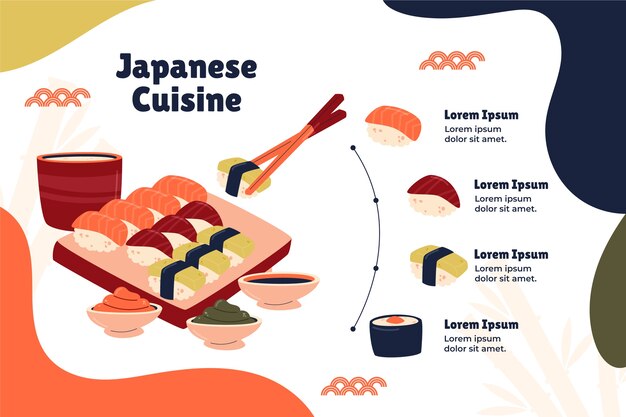 infographic template for traditional japanese restaurant