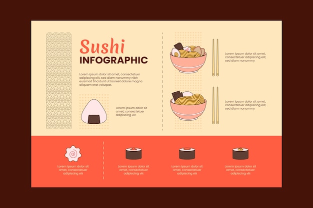 Infographic template for traditional japanese restaurant