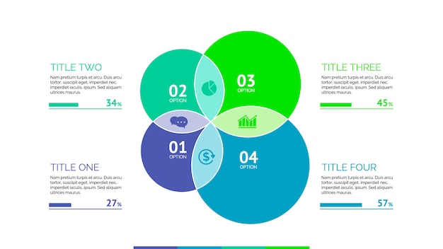 Infographic template with circles