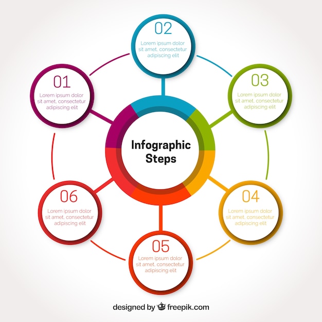 Infographic template with circles