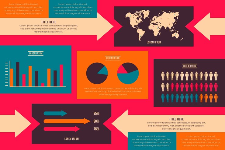 Free Vector infographic template with data