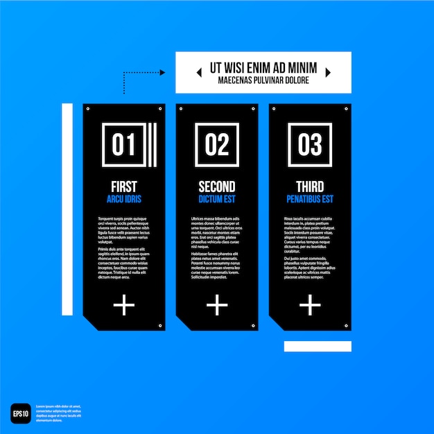 Free vector infographic template with label shape