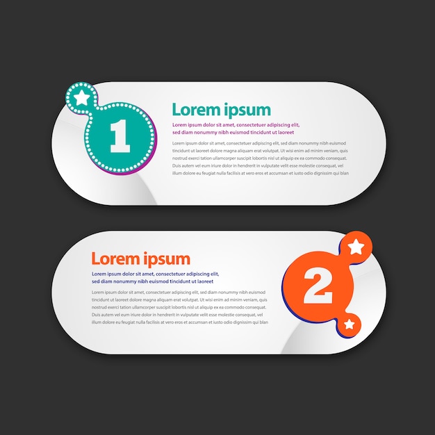 Free vector infographic template with numbers