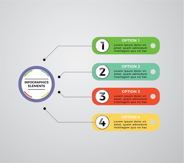 Инфографический шаблон с опциями