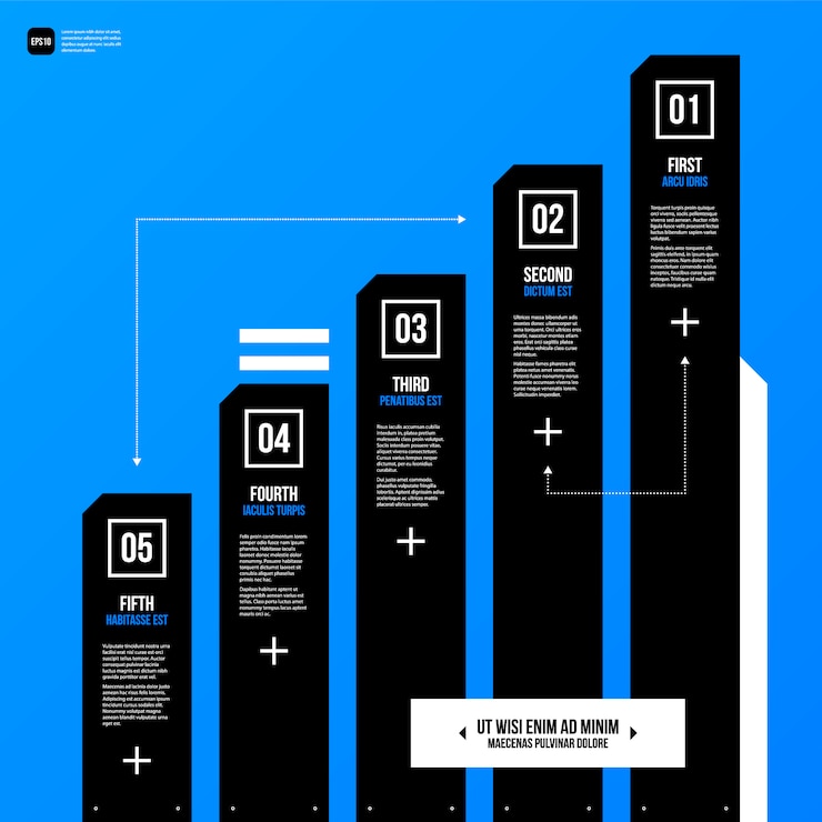 Free Vector infographic template with stats