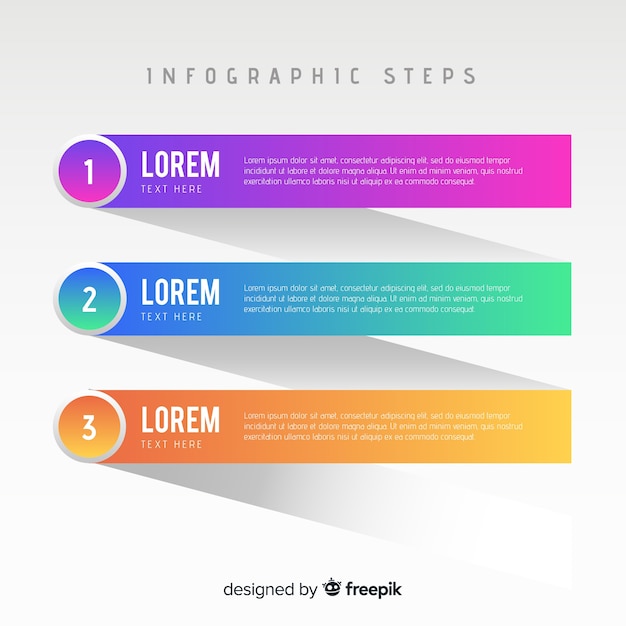 Инфографики шаблон с концепцией шагов