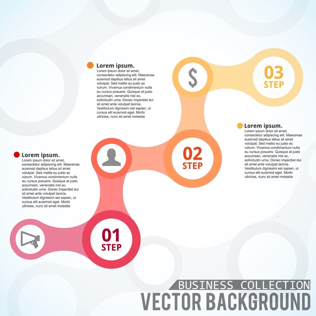 Infographic template with steps