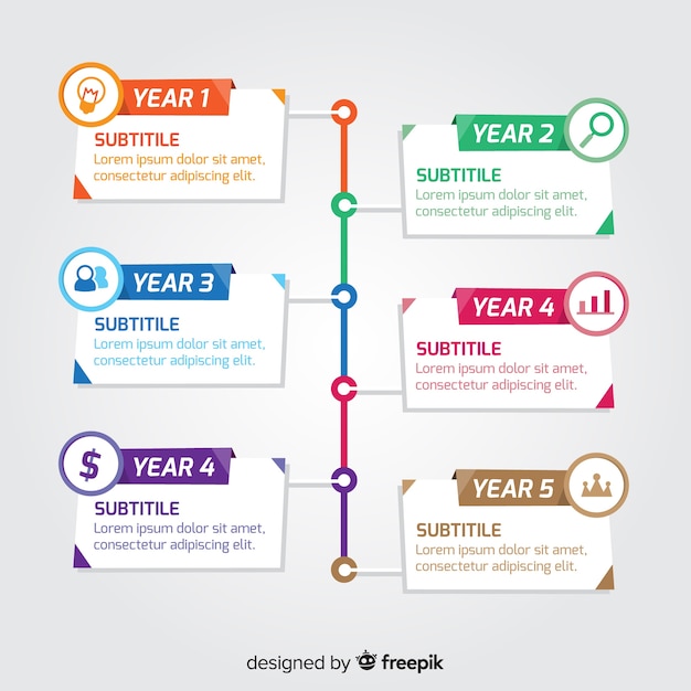 타임 라인 개념 infographic 템플릿