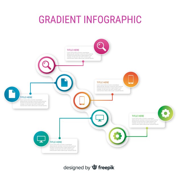 Infographic template with timeline concept