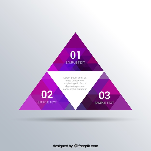 Инфографики шаблон с треугольников
