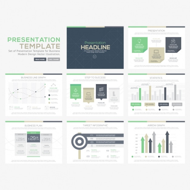 Free vector infographic templates collection