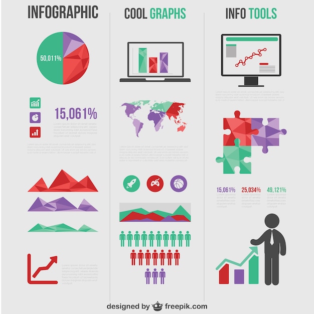 Free vector infographic templates pack