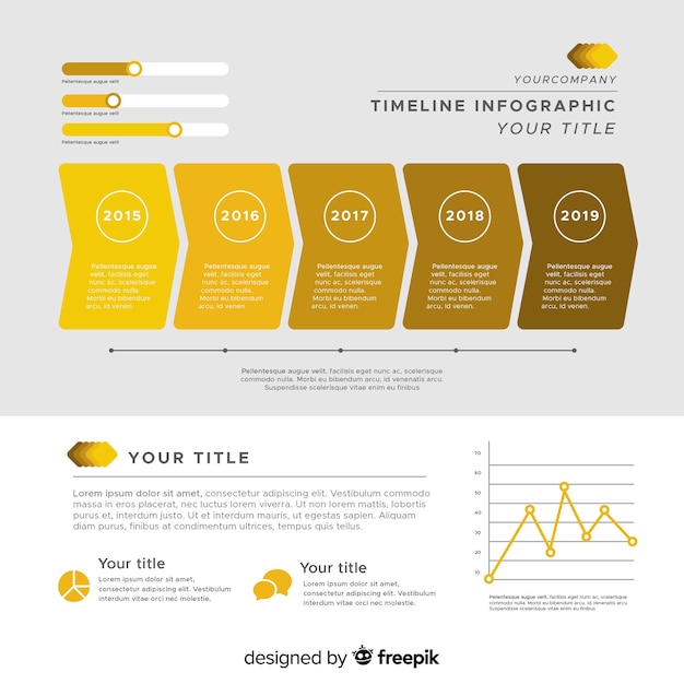 Free vector infographic timeline background