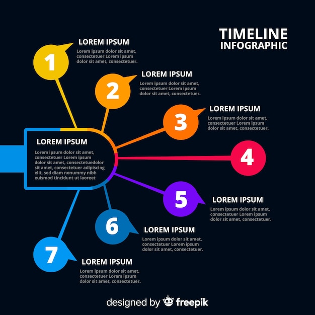 Infographic 타임 라인 배경