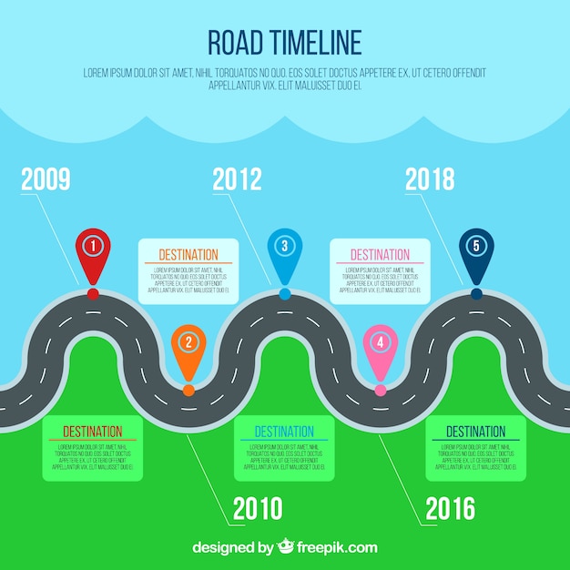 도 infographic 타임 라인 개념