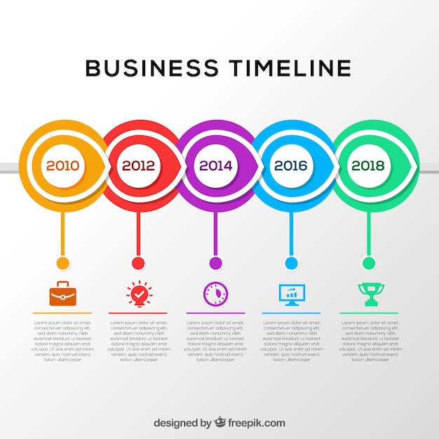 Infographic timeline concept