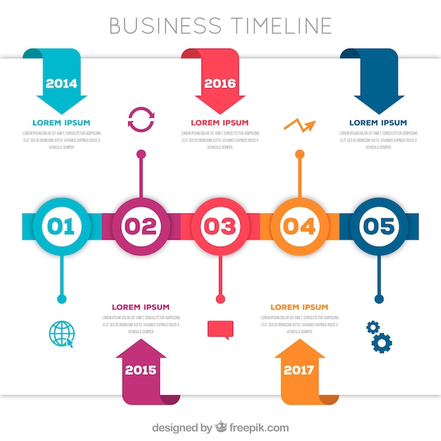 Vettore gratuito concetto di infografica timeline