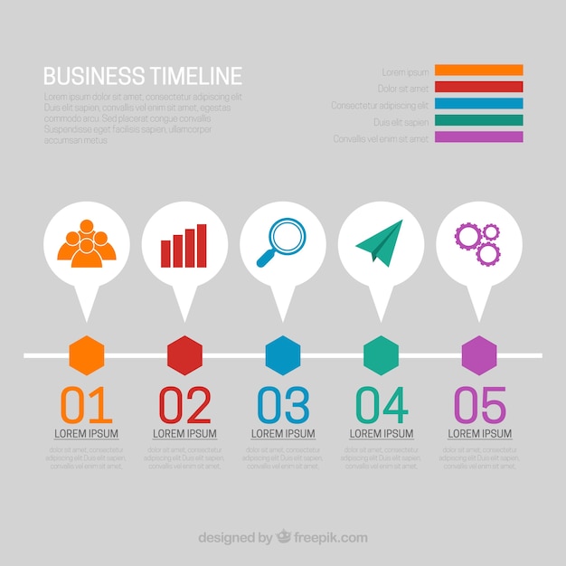 Free vector infographic timeline concept