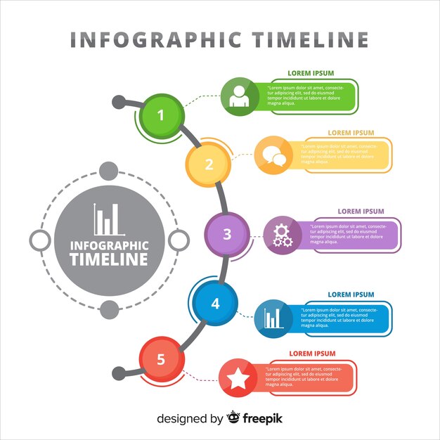 Infographic 타임 라인 개념