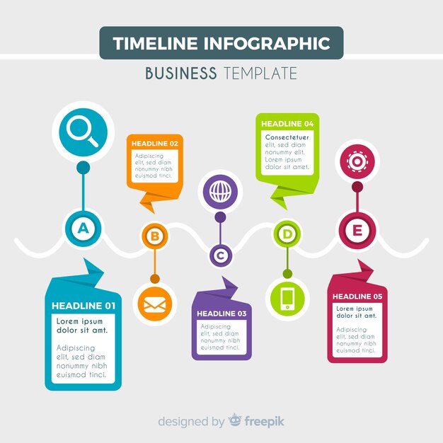 Infographic timeline concept